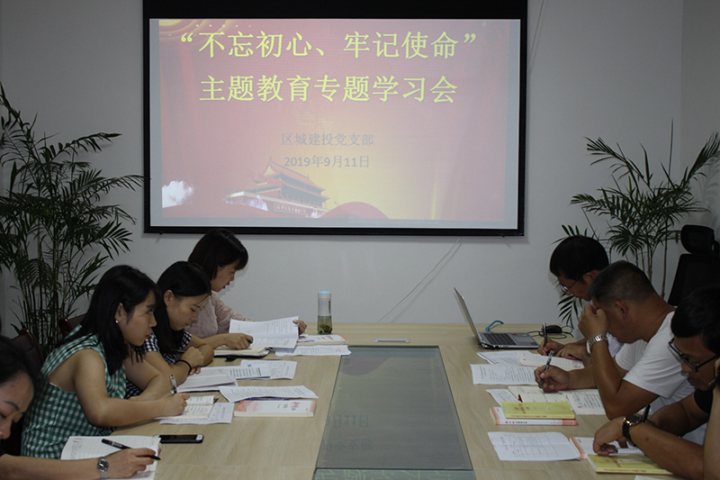 區(qū)城建投公司黨支部開展“先學、先查、先改”工作 預熱 “不忘初心、牢記使命”主題教育工作